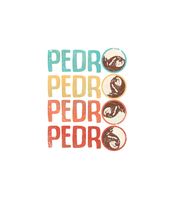 Pedro Pedro retro model alb pe tricou