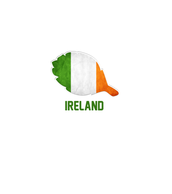 Steag irlandez model alb pe tricou