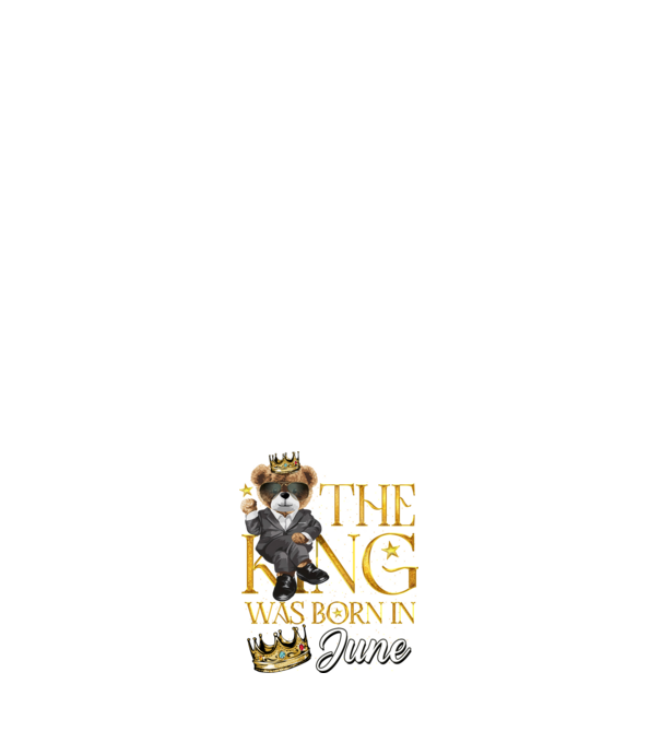 The king was born int JUNE model albastru închis pe tricou