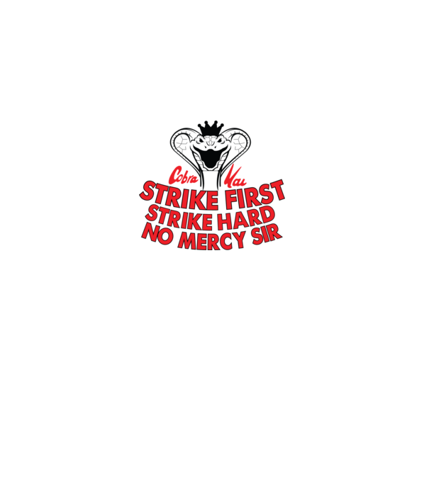 Strike first strike hard logo model alb pe tricou
