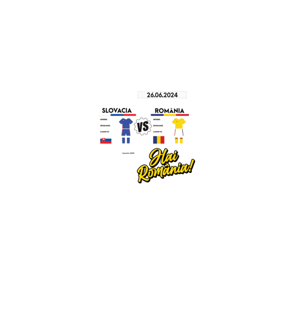 SLO-ROU euro 2024 calendar model negru pe tricou
