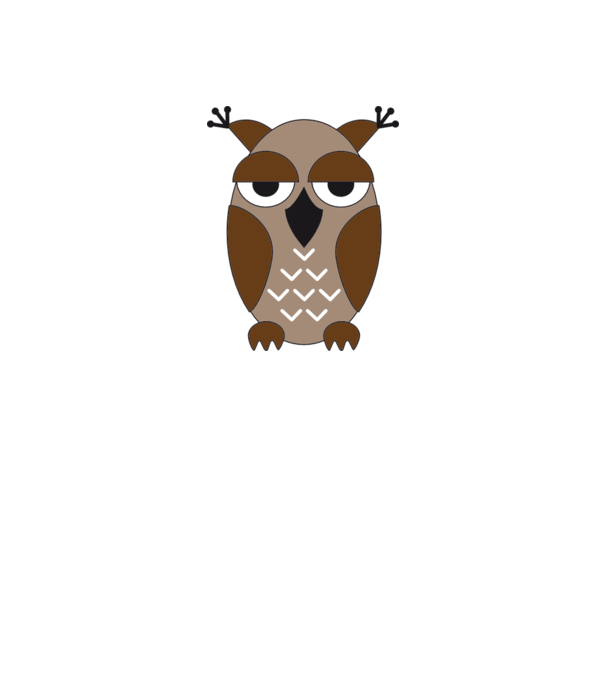 Owl model alb pe tricou