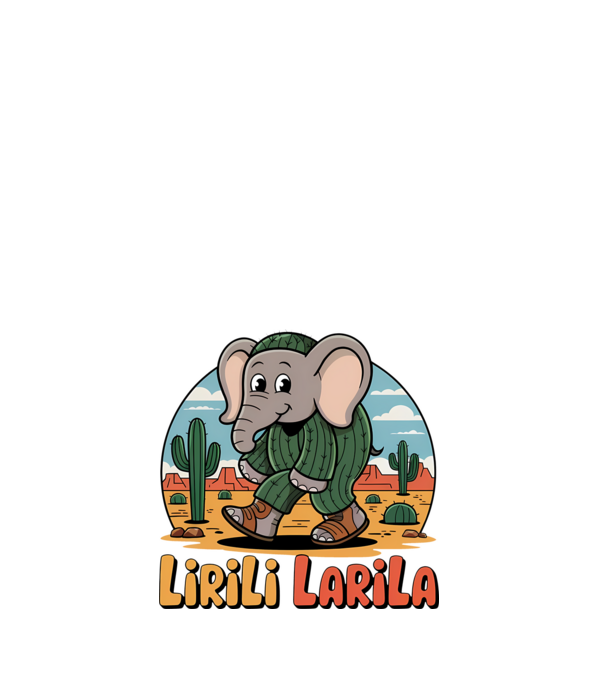 Lirili Larila model alb pe tricou