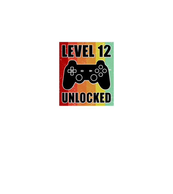level 12 unlocked retro gamer model negru pe tricou