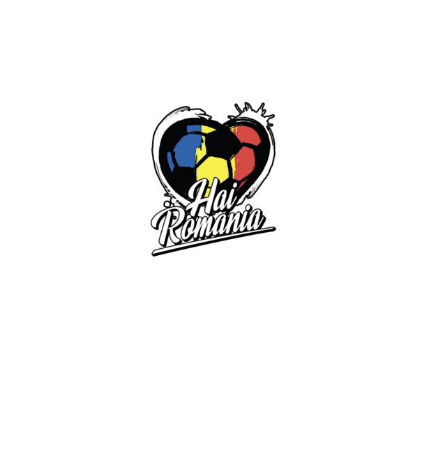 Hai romania heart model negru pe tricou