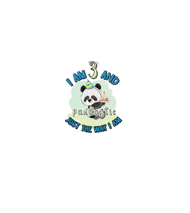 PANDASTIC 3 model alb pe tricou