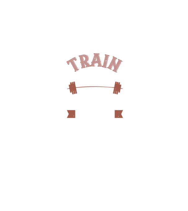 Train Hard model albastru jeanși pe tricou