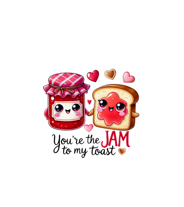 Jam to my Toast model alb pe tricou