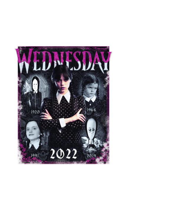 WEDNESDAY ADDAMS multi all time model alb pe tricou