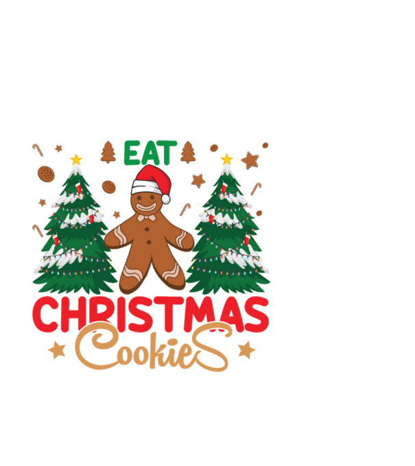 Life is short - eat christmas cookies model negru pe tricou
