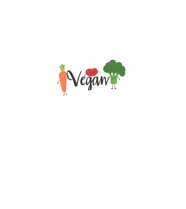 Vegan veggies model alb pe tricou