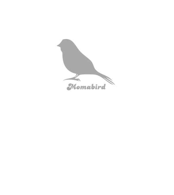 Momabird model gri închis pe tricou