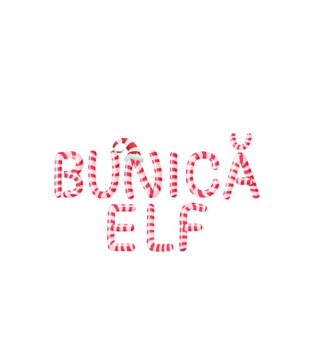 bunică elf model negru pe tricou
