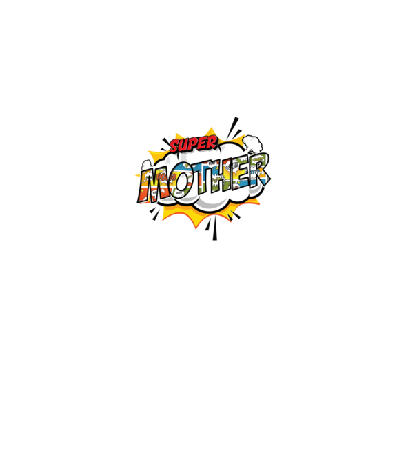 Comic Mother model alb pe tricou