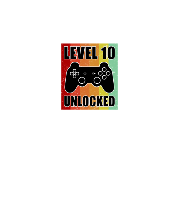 level 10 unlocked retro gamer model negru pe tricou