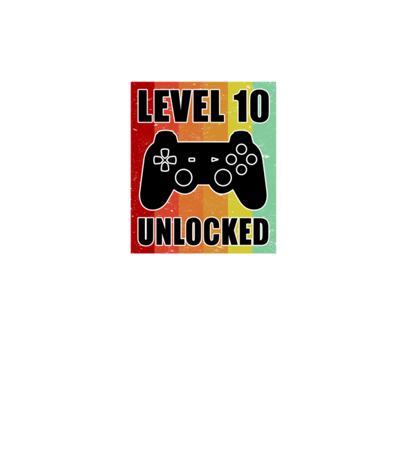 level 10 unlocked retro gamer model negru pe tricou