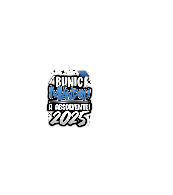 Bunic MÂNDRU a absolventei model alb pe tricou