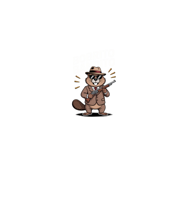 Bobrito Bandito model negru pe tricou