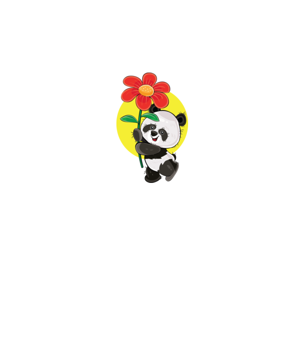 Dragoste panda model negru pe tricou