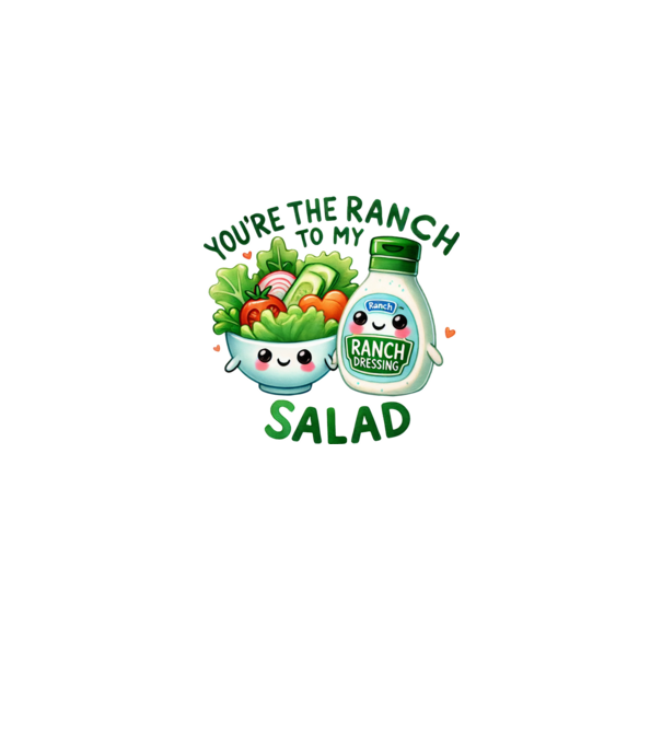 Ranch to my Salad model alb/roșu pe tricou