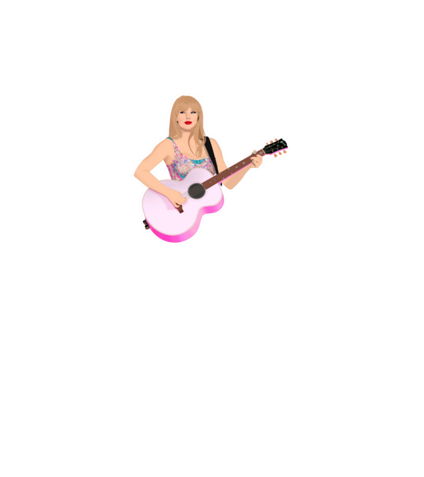 Taylor Swift pink model alb pe tricou