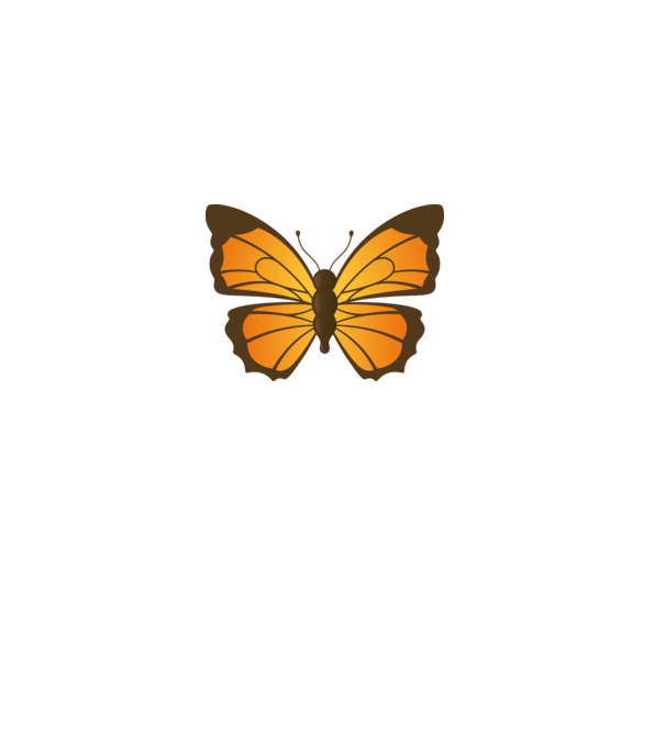 Butterfly model alb pe tricou