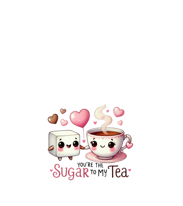 Sugar to my Tea model alb pe tricou