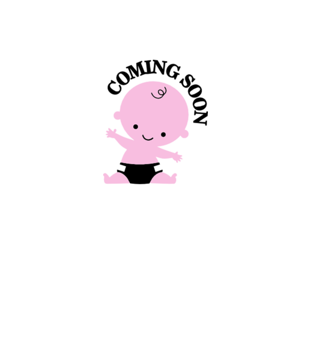 Coming soon baby model alb pe tricou