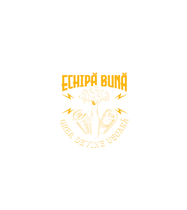 Cu o echipă bună, chiar și o zi grea devine ușoară - team building model negru pe tricou