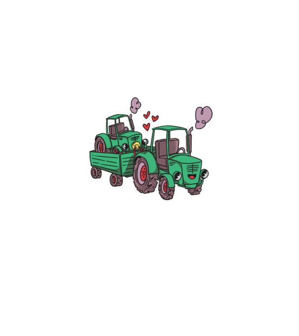 TRACTOR model albastru jeanși pe tricou
