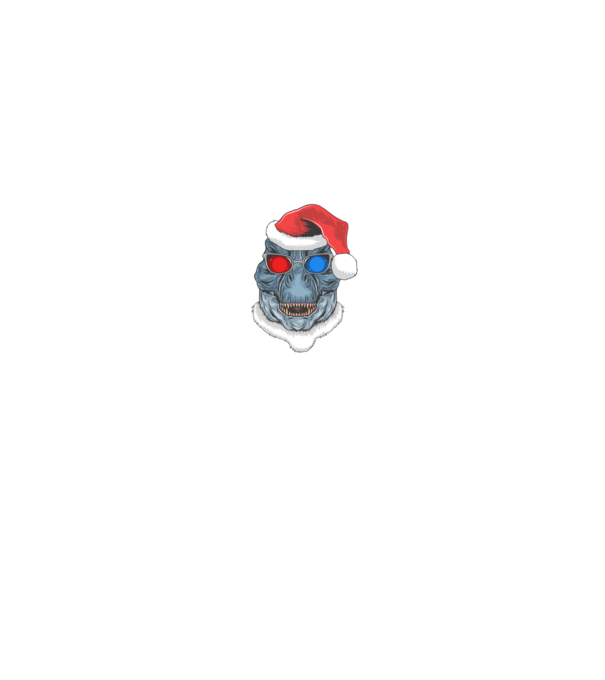 Santasaurus Rex model negru pe tricou