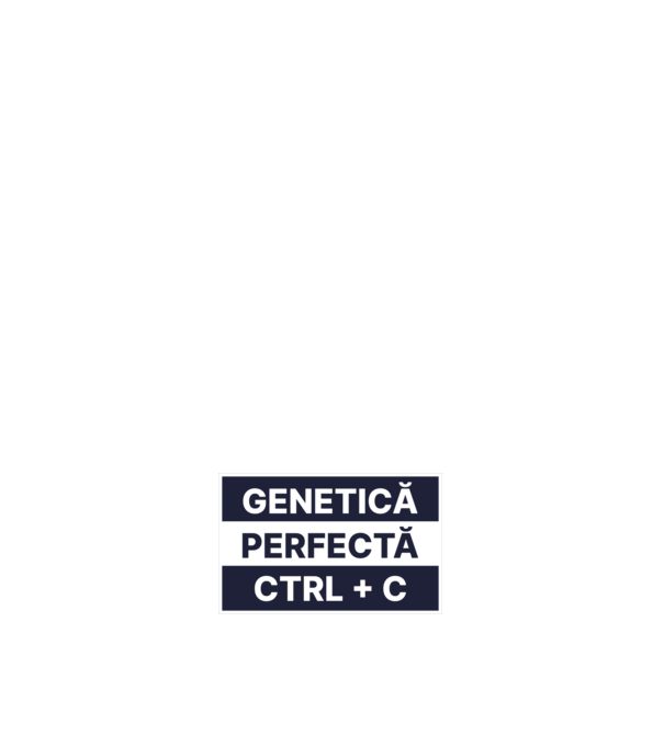 Genetică perfectă CTRL + C model alb pe tricou