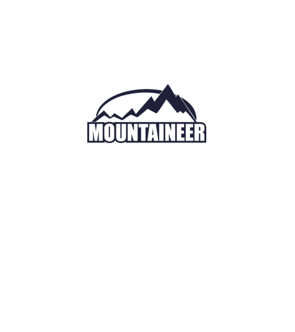 mountaineer model alb pe tricou