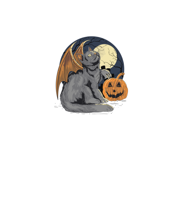 Halloween cica model negru pe tricou