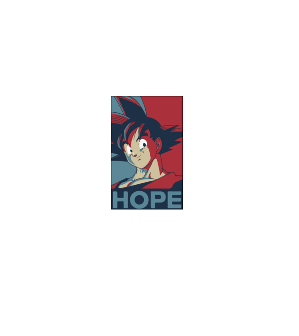 goku hope dragonball model negru pe tricou