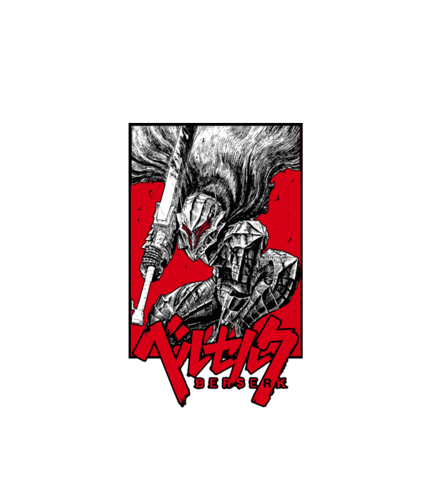 Berserk Guts model alb pe tricou