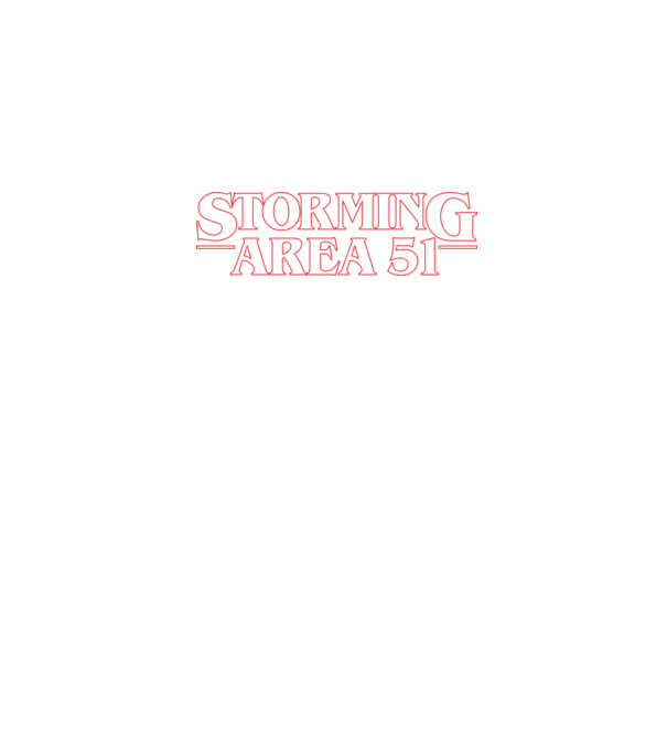 storming area 51 things outline model alb pe tricou