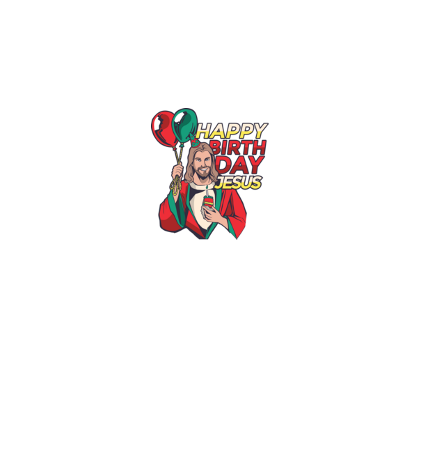 Happy Birtday Jesus! model negru pe tricou