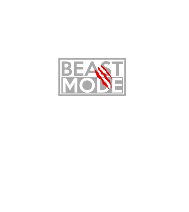 Beast mode model negru pe tricou