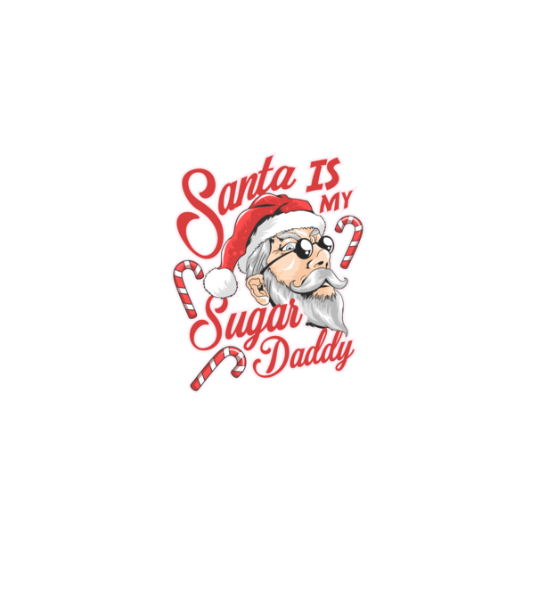 Santa is my sugar daddy model negru pe tricou