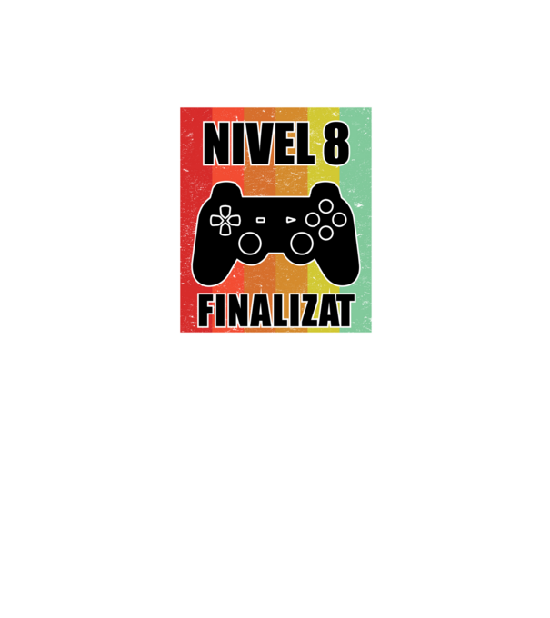 Nivel 8 finalizat model negru pe tricou