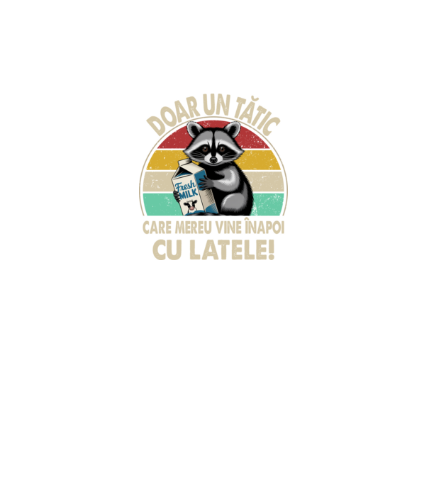 Retro Apa aki visszajött a tejjel RO model negru pe tricou