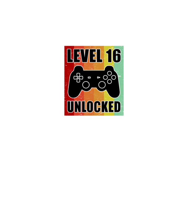 level 16 unlocked retro gamer model alb pe tricou