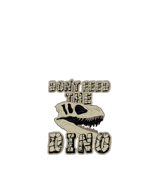 Dont feed the dino model negru pe tricou