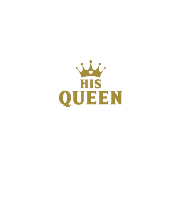 His Queen model negru pe tricou