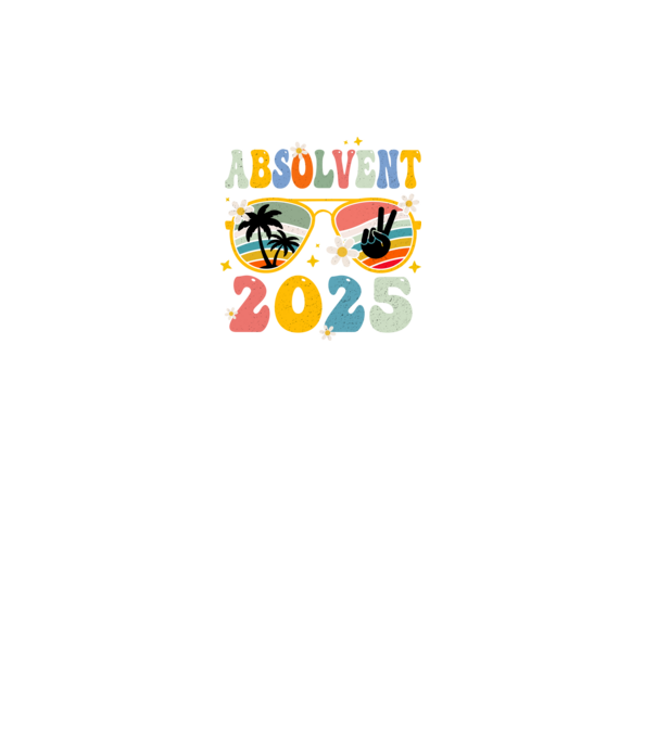 Absolvent 2025 model negru pe tricou