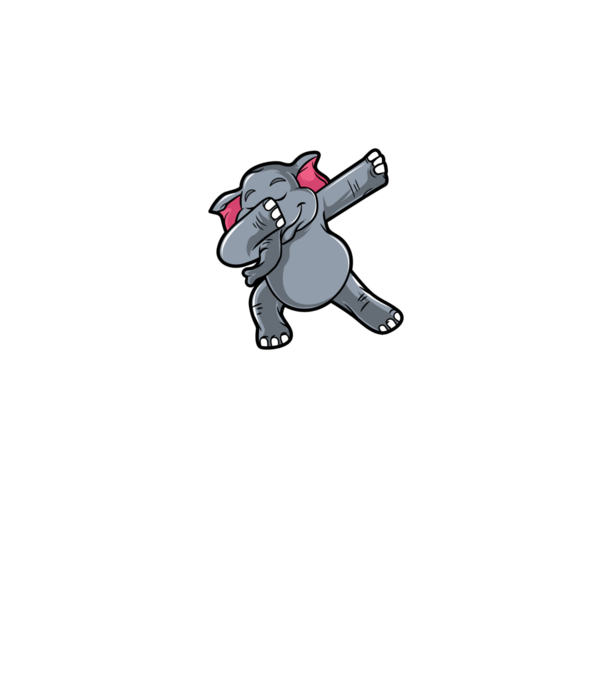 Elefant DAB model albastru închis pe tricou