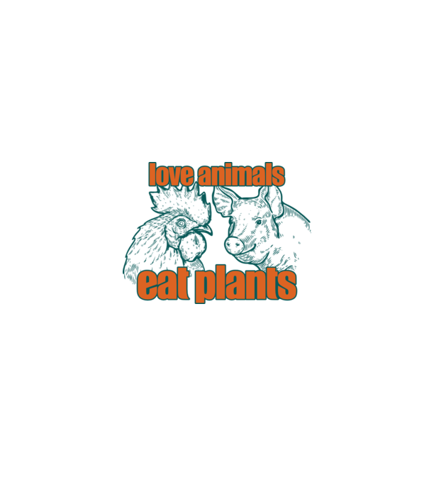 love animals model alb pe tricou