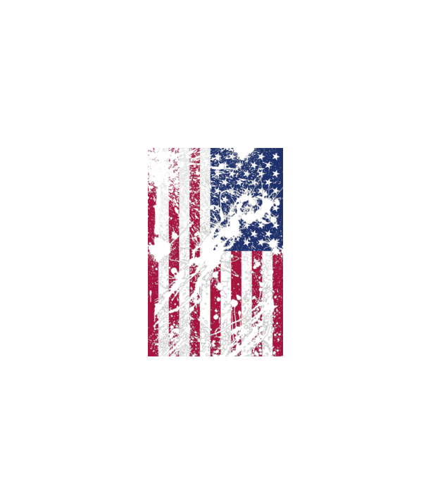 ripped flag U.S. model alb pe tricou