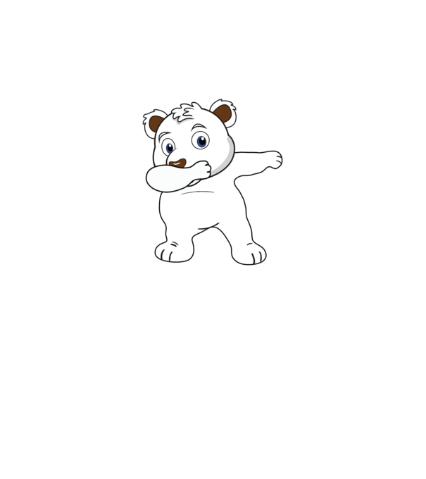 Urs polar DAB model gri pe tricou